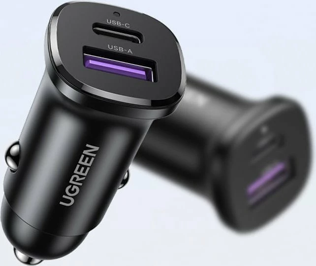 Karikues veture Ugreen EC305 (25845), 30W, 1x USB-C + 1x USB-A, i zi