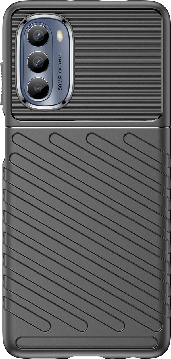 Mbështjellës Hurtel Thunder Case për Motorola Moto G62 5G, TPU, i zi