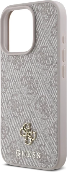 Mbështjellës, Guess 4G Small Classic MagSafe, iPhone 16 Pro 6.3", magnetik MagSafe, hardcase TPU/PC, rozë
