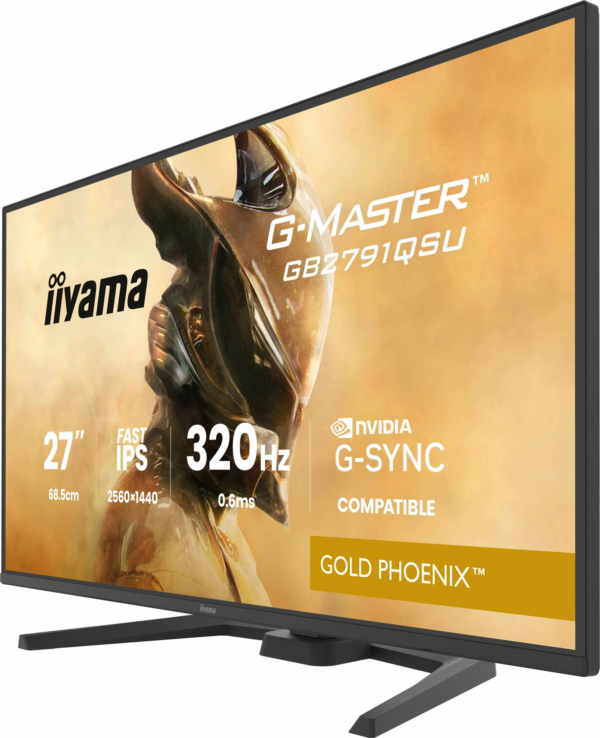 Monitor gaming iiyama G-Master GB2791QSU-B1 Gold Phoenix 27\" WQHD 320Hz Fast IPS 0.6ms, zi
