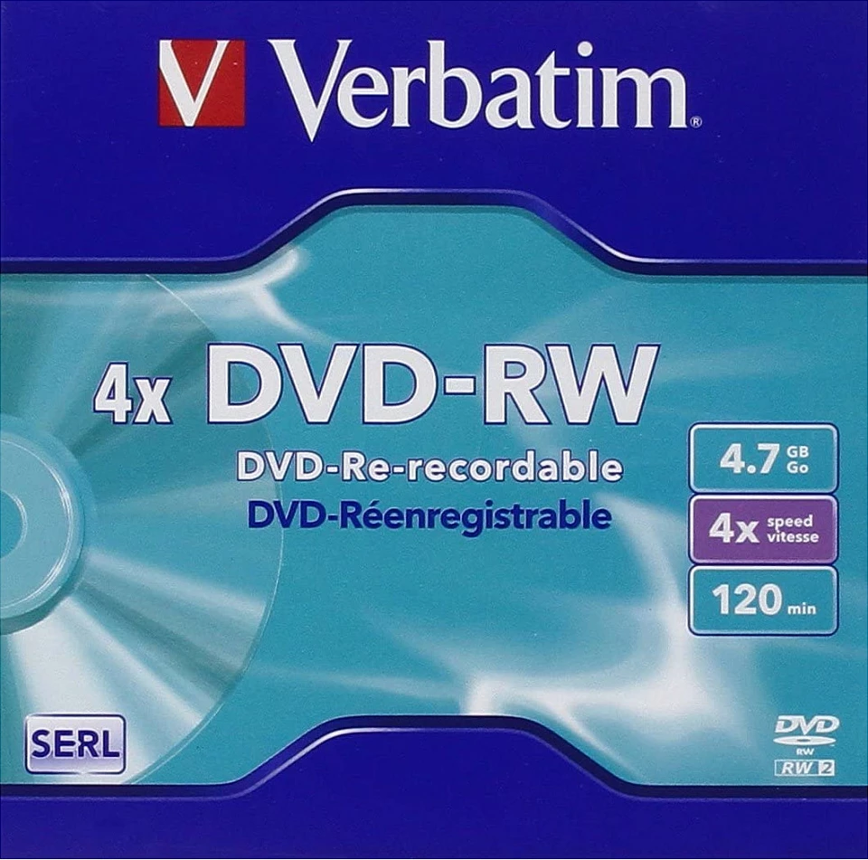DVD-RW Verbatim 4.7GB 4x, Jewel Case, argjend i mat