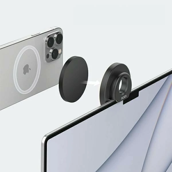 stendë magnetike 3-në-1 SODI BM-330 MagSafe, e palosshme dhe e rregullueshme, e zezë