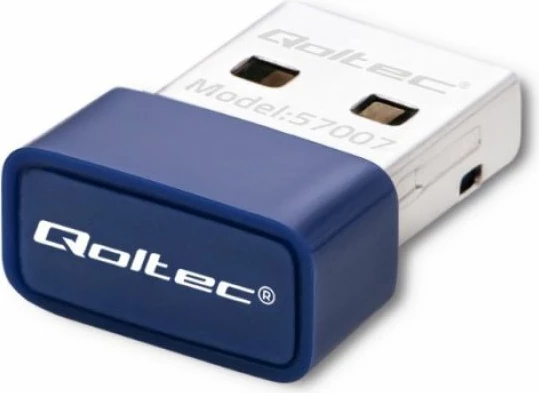 Adapter Wi-Fi & Bluetooth Qoltec, USB, navy