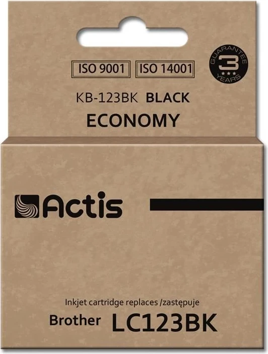 Ngjyrë zëvendësese Actis KB-123Bk për Brother LC123BK/LC121BK, 10ml, e zezë