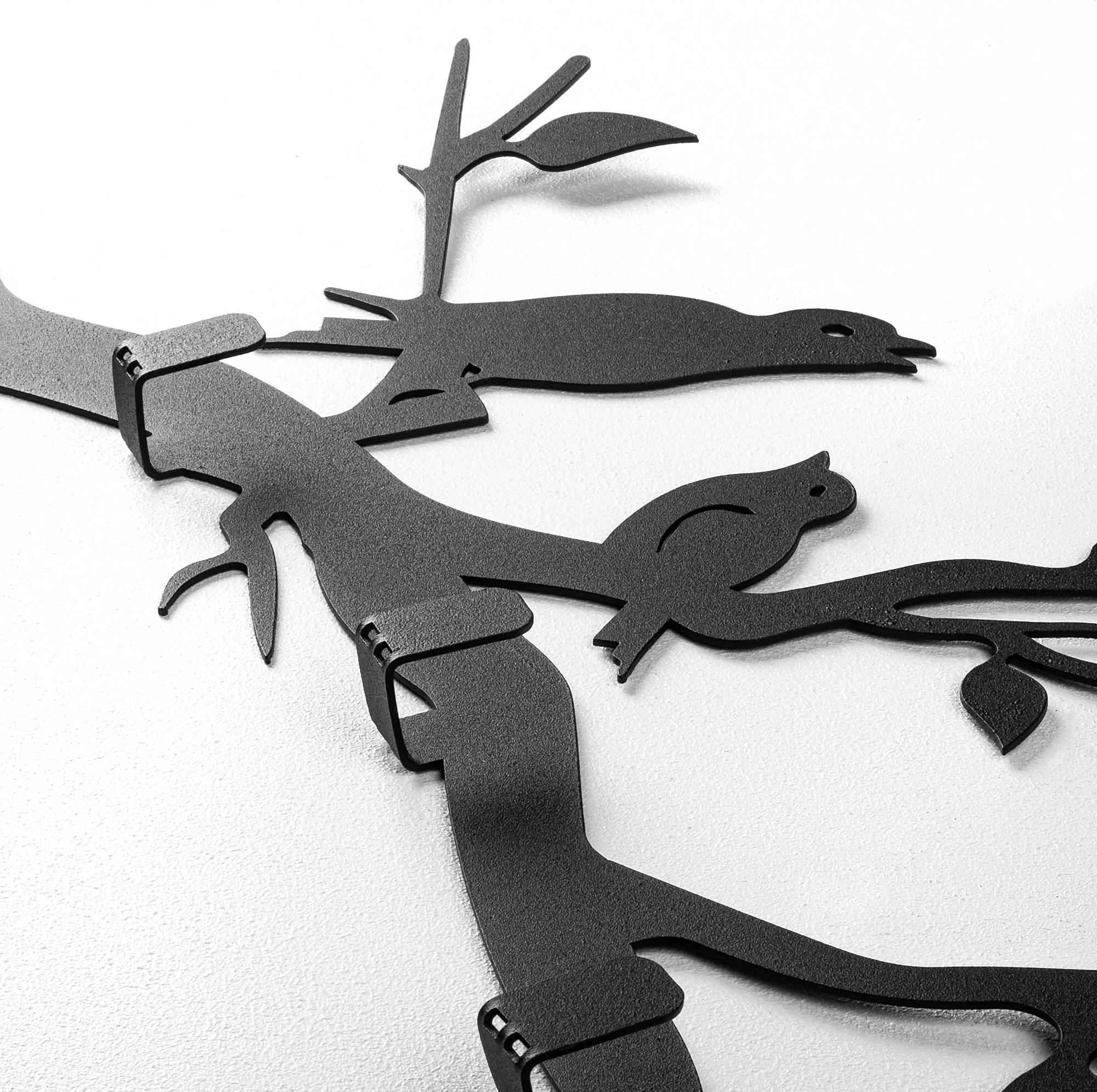 Varëse muri metalike Wallity, zogj të arratisur, ngjyrë e zezë