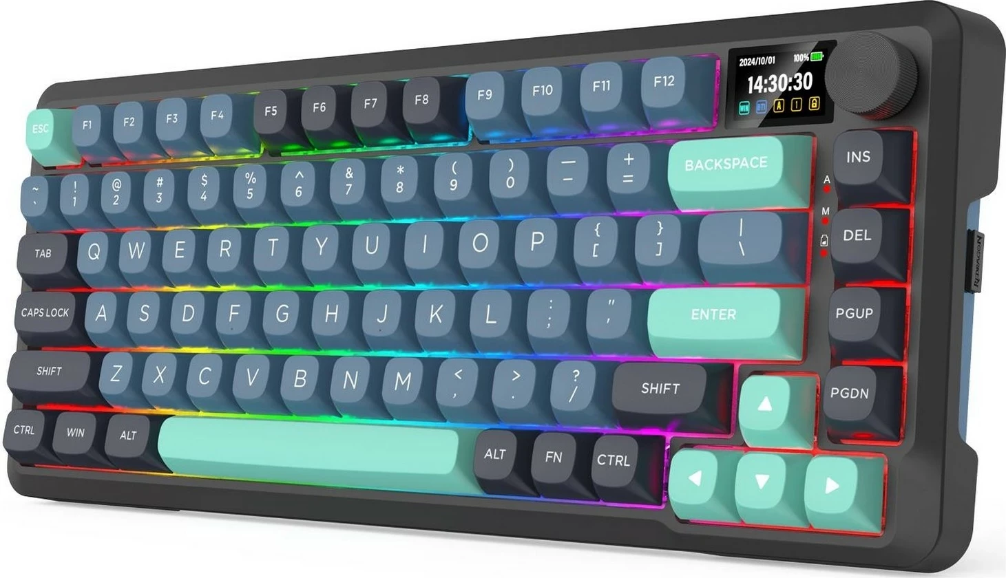 Tastierë mekanike Redragon K724GBG-RGB-PRO Behemoth, RGB, wireless/wired, grey