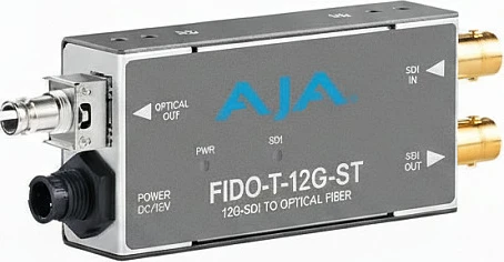 Konvertues video AJA FiDO-T-12G-ST, 12G-SDI në Fiber Optike, ST