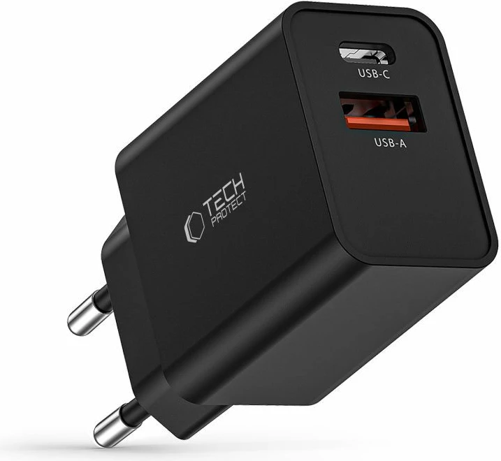 Karikues muri Tech-Protect NC30W, 2 porta USB-C/USB-A, 30W, i zi