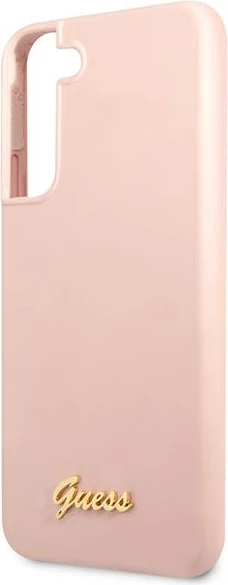 Mbështjellës Guess Silicone Script për Samsung Galaxy S22+, Rozë