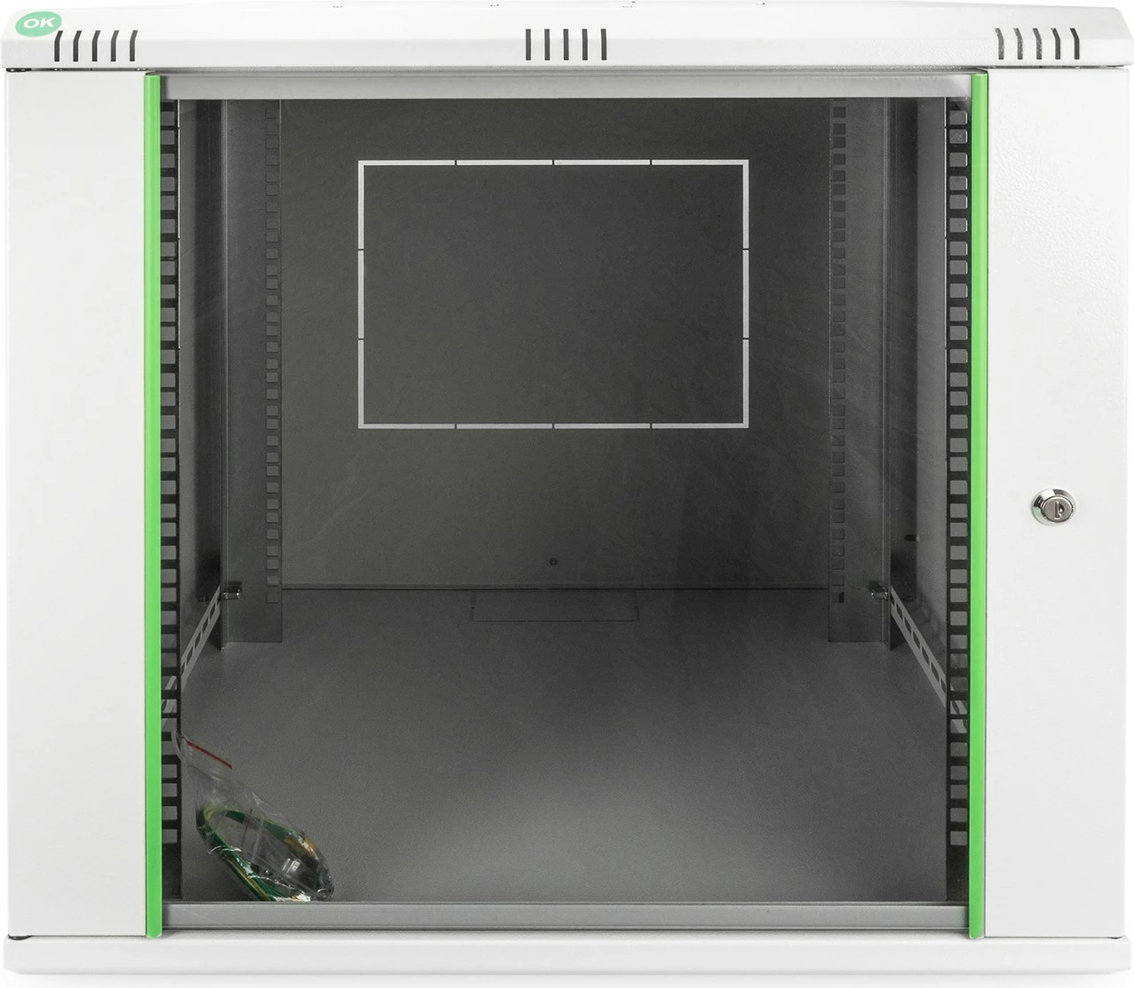 Kasë rrjeti Digitus Dynamic Basic 12U, 600x600mm, xham, gri