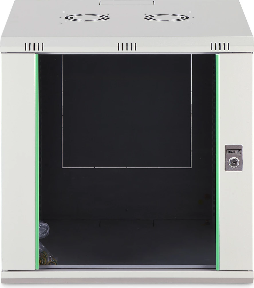 Kasë rrjeti Digitus Dynamic Basic 12U, 600x600mm, xham, gri