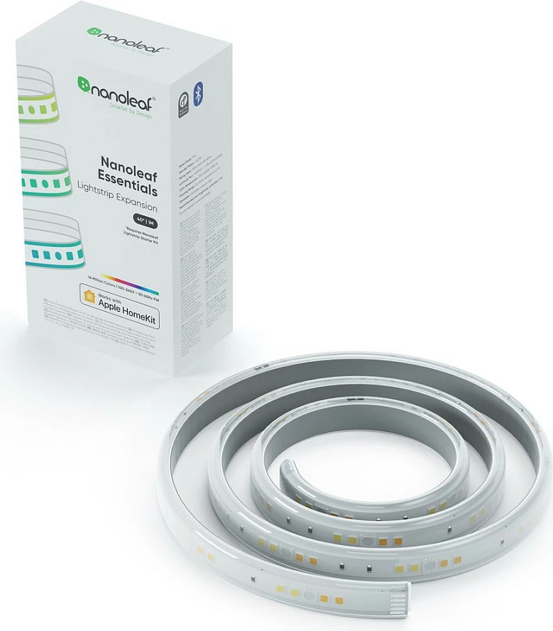 Shirit LED inteligjent Nanoleaf Essentials Smart Light Strip Expansion 1m, multikolor/e bardhë