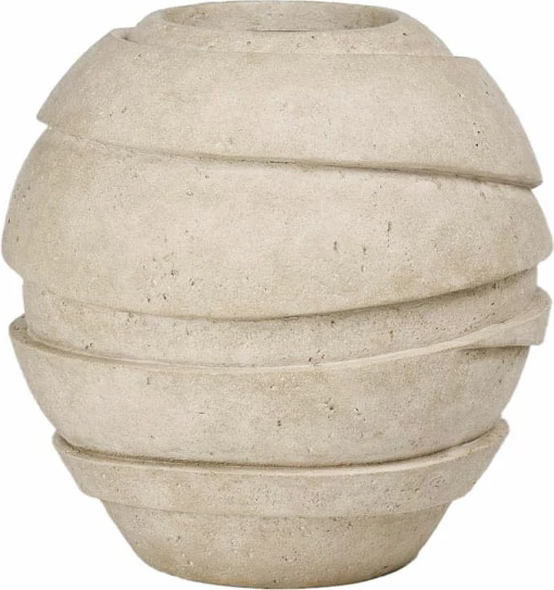 Vazo GLOBO, rrëshirë, bezhë, 31.4x31.4x31.7cm