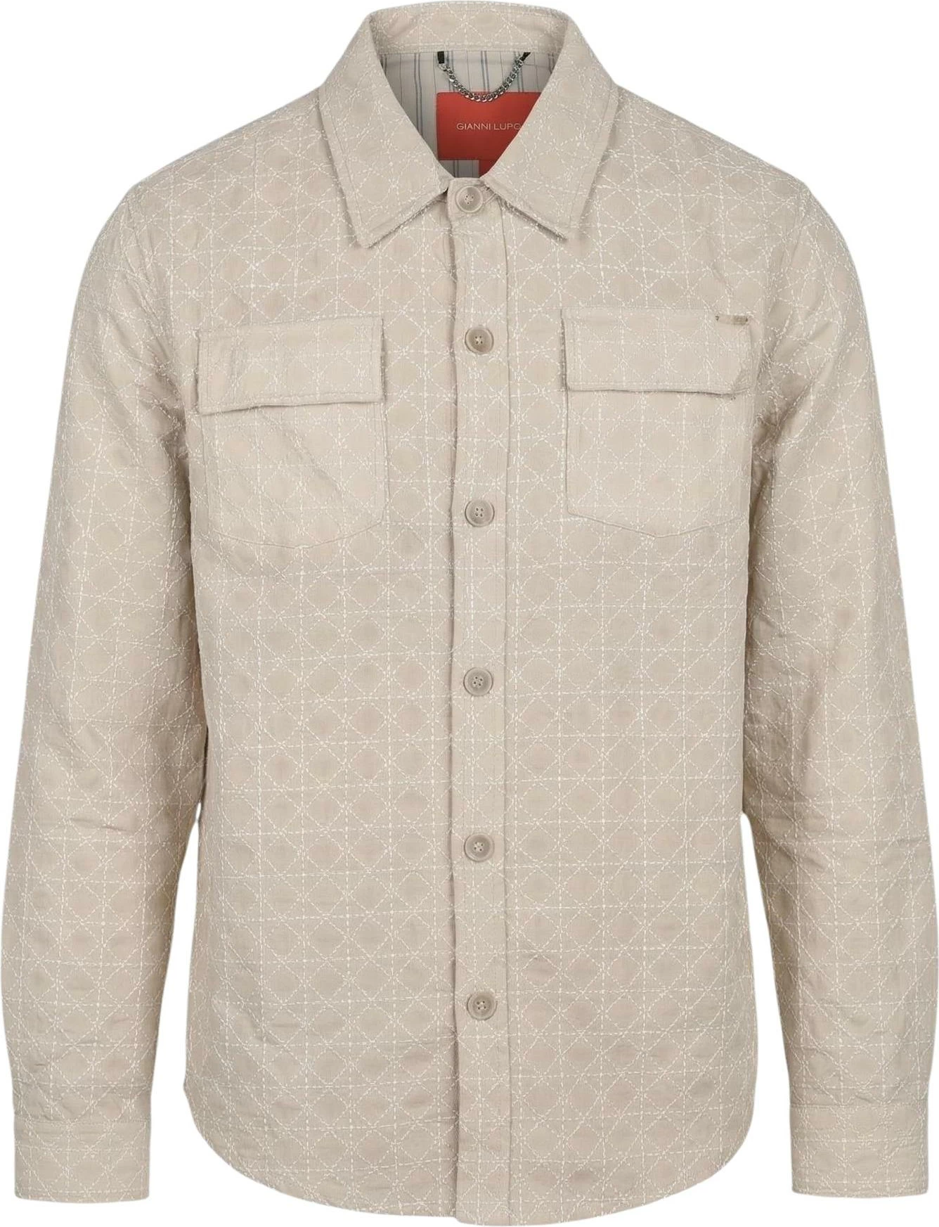 Këmishë overshirt për meshkuj Gianni Lupo GL1013TB, bezhë [Madhësia: S]