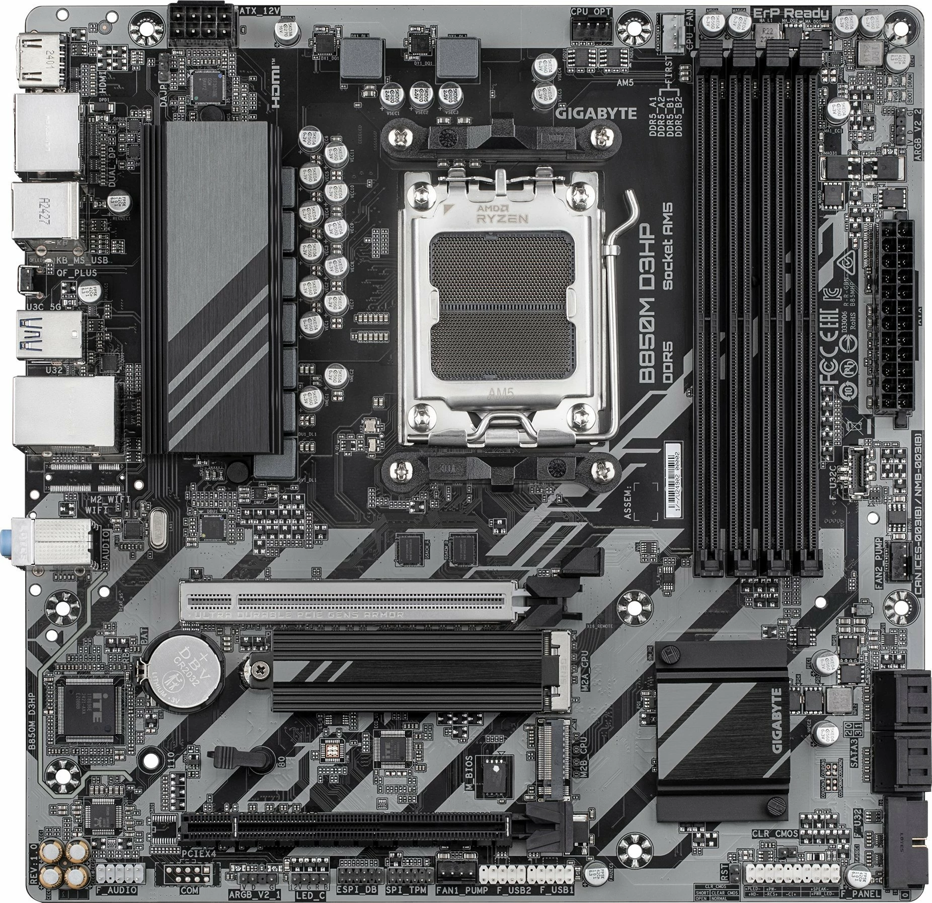Pllakë amë Gigabyte B850M D3HP Micro-ATX DDR5