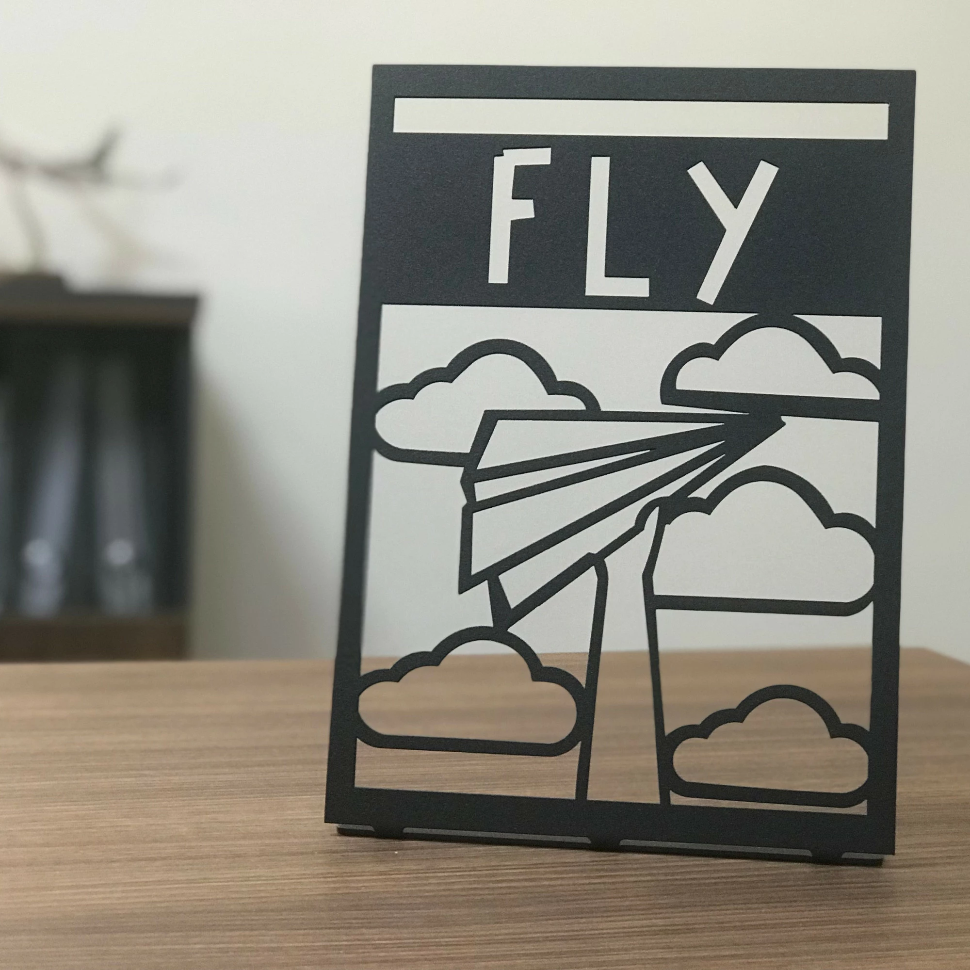 Objekt dekorativ Aberto Design, Fly Pod, ngjyrë e zezë, 20x30cm