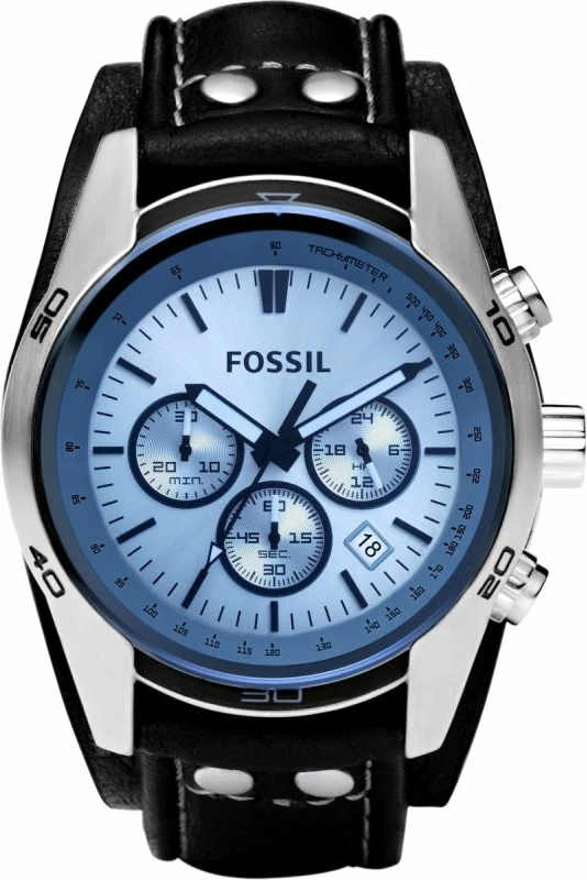 Orë dore për meshkuj Fossil Coachman CH2564, e zezë, me kuti