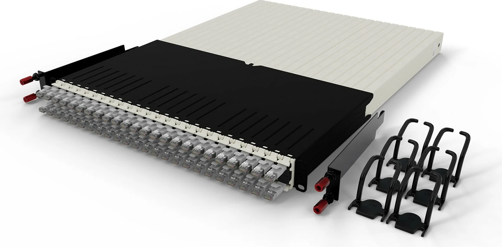 Sistem menaxhimi kabllosh PATCHBOX patchbox.one 30RU, Cat6a U/FTP (STP), 24x kabllo 1.8m, gri