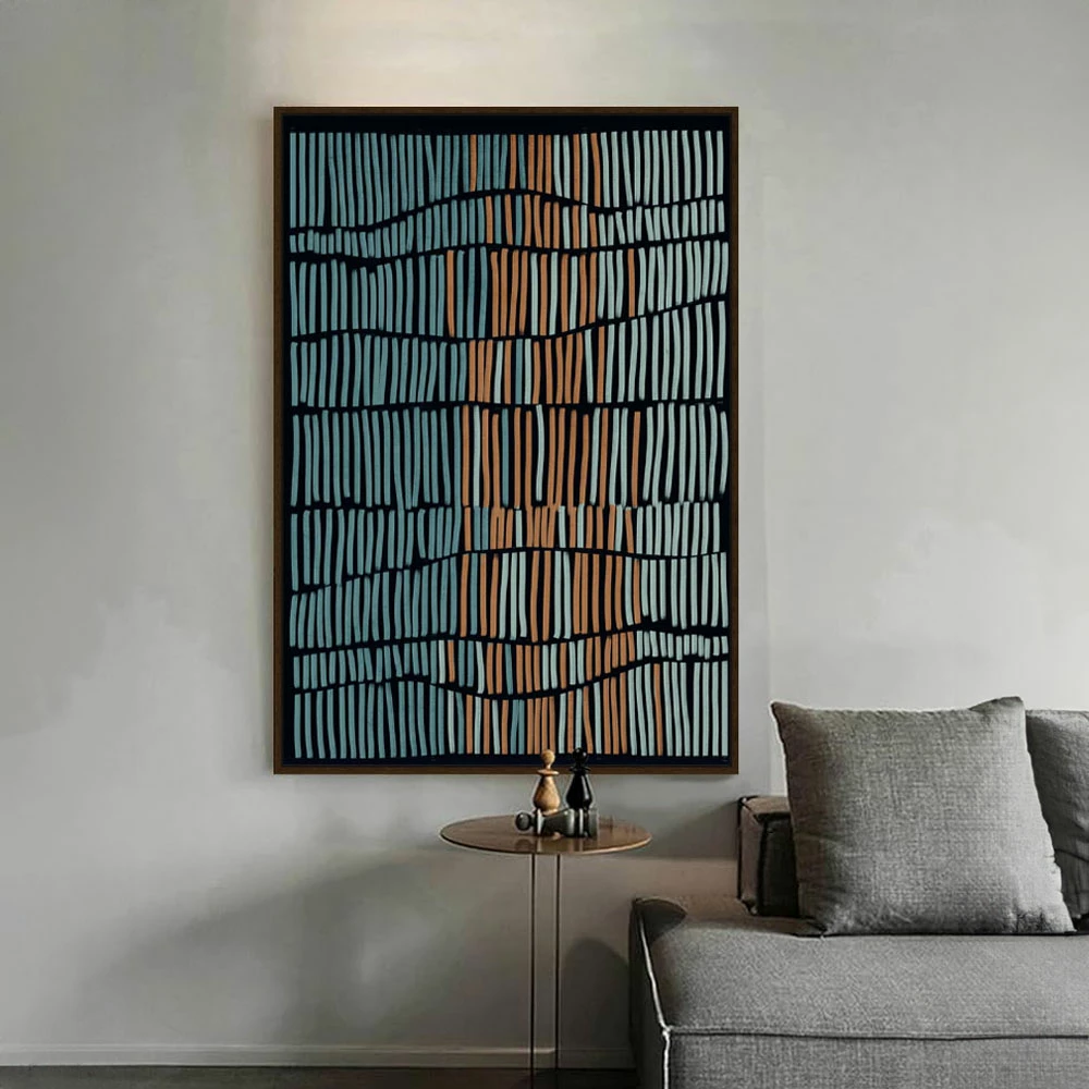 Pikturë dekorative Rustic Mirage, shumëngjyrëshe, kornizë druri, 80x120x4cm