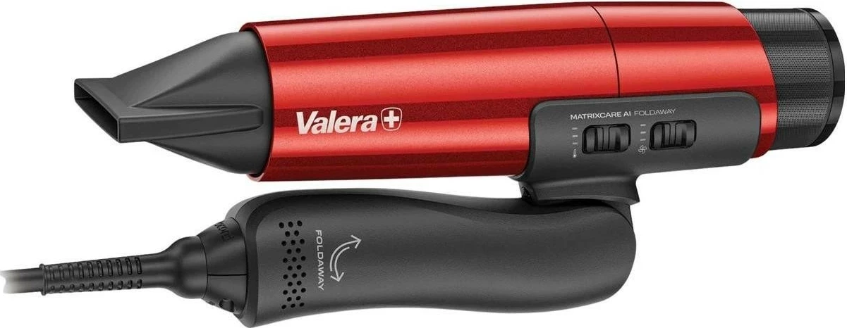 Fen Valera MatrixCare AI Fold-Away, 2000W, jonizues, dorezë e palosshme, i kuq