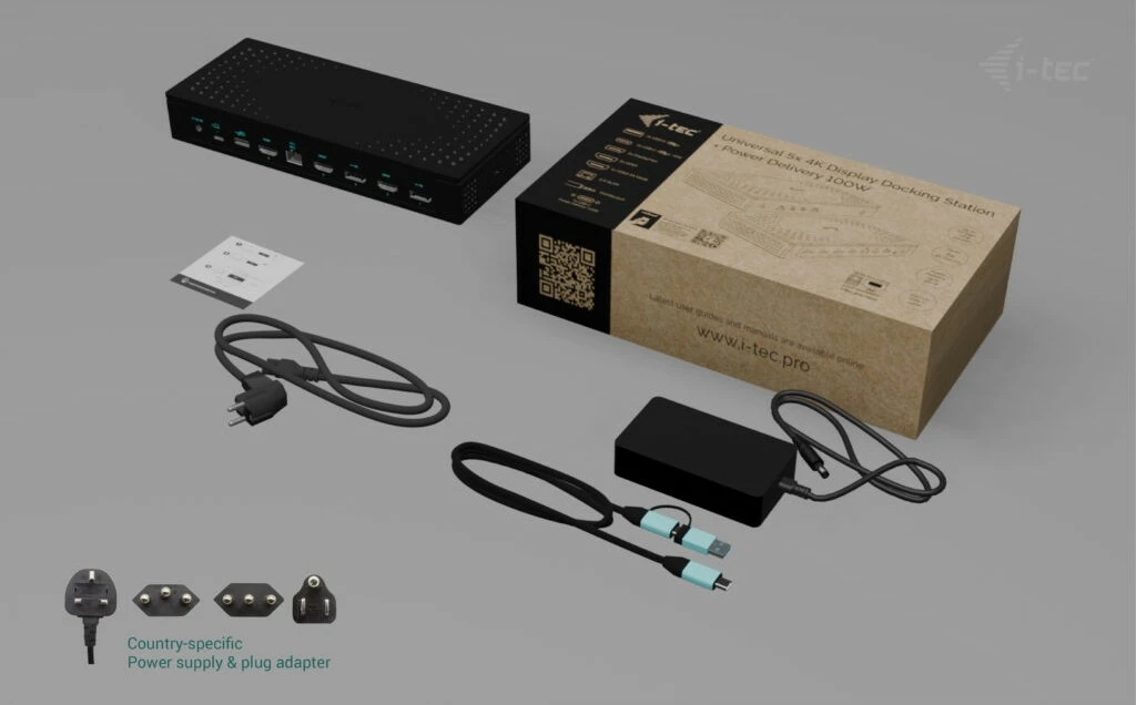 Dok stacion I-Tec UNIVERSAL 5X 4K DISPLAY, 5 ekrane, 8K Ultra HD, USB Type-C, i zi