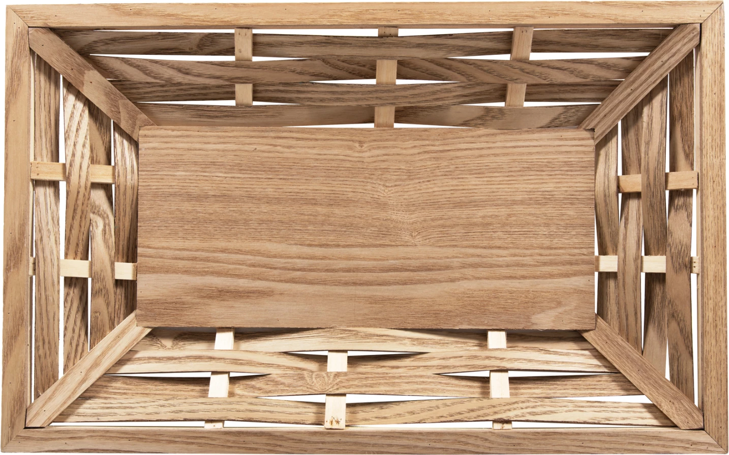 Tabaka shërbimi drejtkëndore, FH4228, dru bredhi dhe MDF, 51x32x5.5H cm