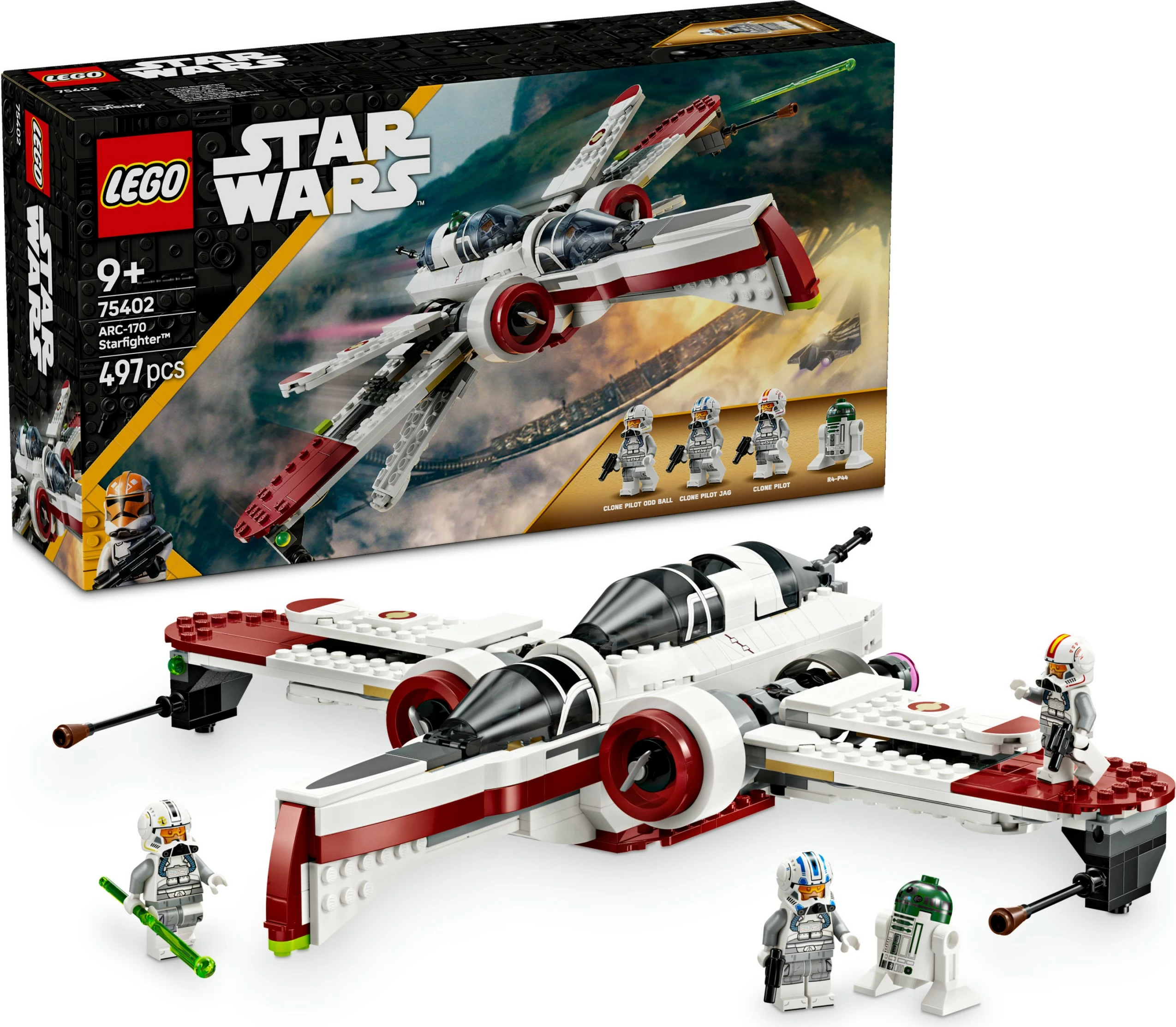 Set ndërtimi LEGO Star Wars ARC-170 Starfighter, shumëngjyrësh