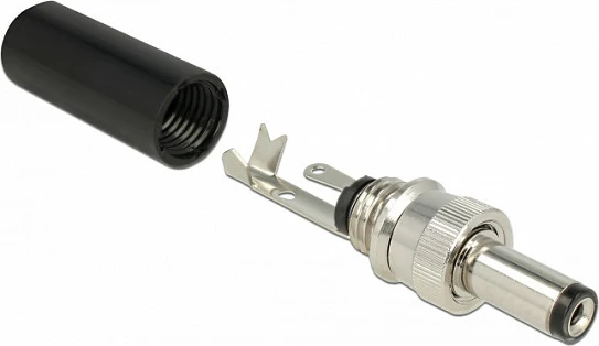 Konektor DC DeLOCK 89916, 5.5 x 2.5 mm, 18 V 2 A, i zi/inoks