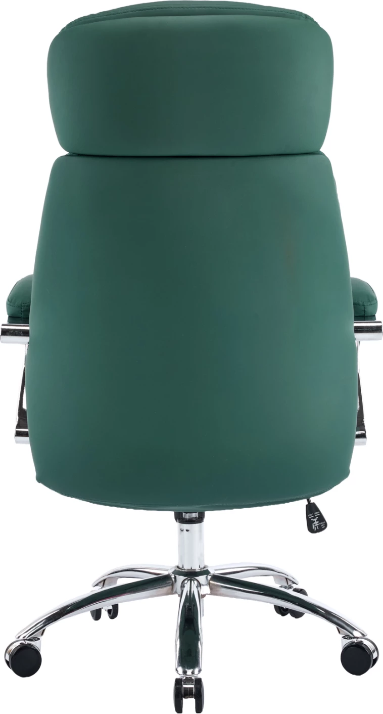 Karrige zyre TOREN, lëkurë sintetike e gjelbër, bazë kromi, 66x74x128cm