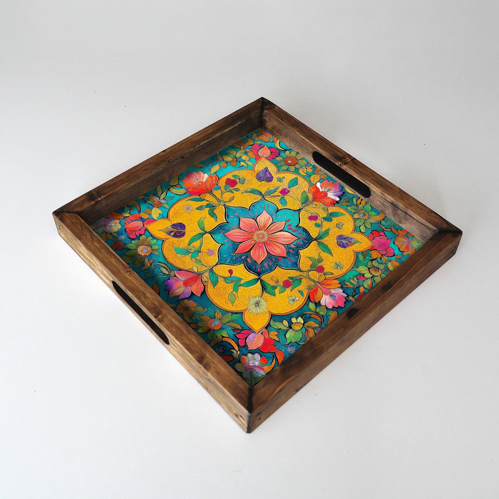 Tabaka druri, shumëngjyrëshe, Evila Originals, REF050, 35x35x4 cm