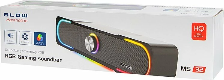 Altoparlantë për kompjuter Blow MS-32 (66-404#) 6W 2.0 USB/AUX 3.5mm, të zeza