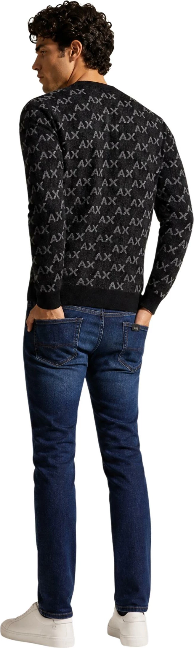 Xhemper për meshkuj Armani Exchange XM002992 AF16916, i zi [Madhësia: M]
