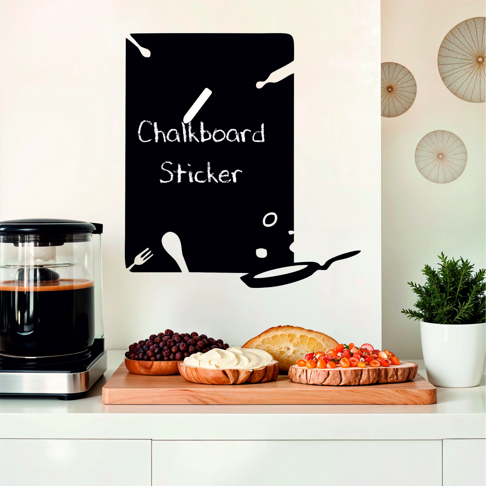 Sticker dekorativ për mur, Wallity, MY-00109, ngjyrë e zezë, 65x70cm