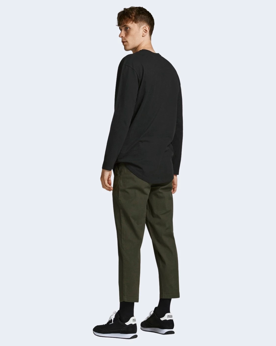Maicë me mëngë të gjata për meshkuj Jack & Jones JJENOA 12190128, e zezë [Madhësia: S]