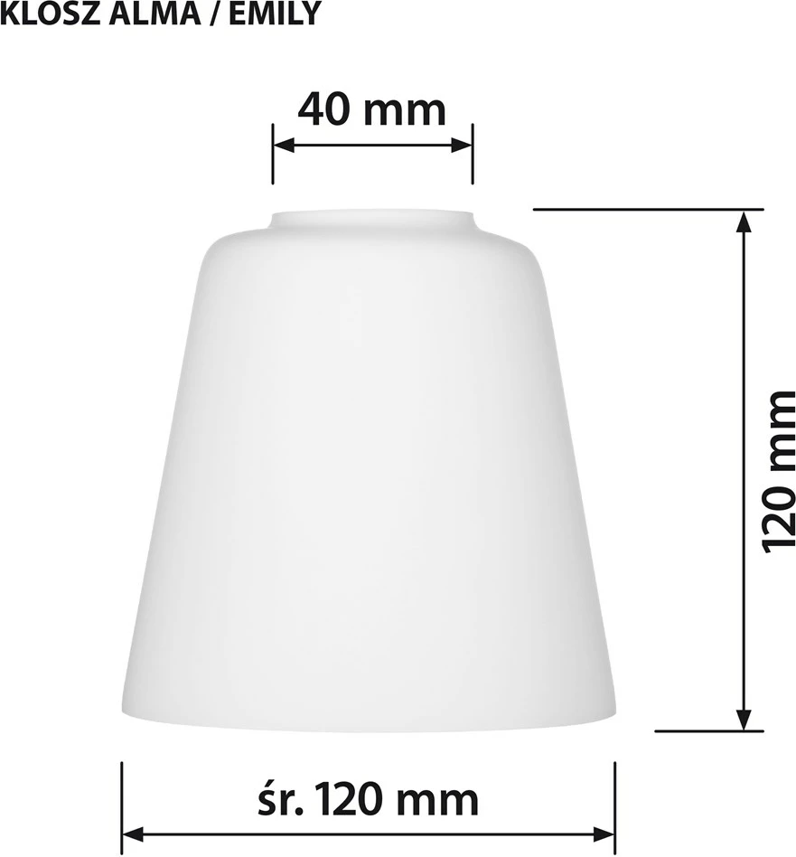 Llambë muri Activejet AJE-ALMA 1P, E27, 1x40W, Bardhë