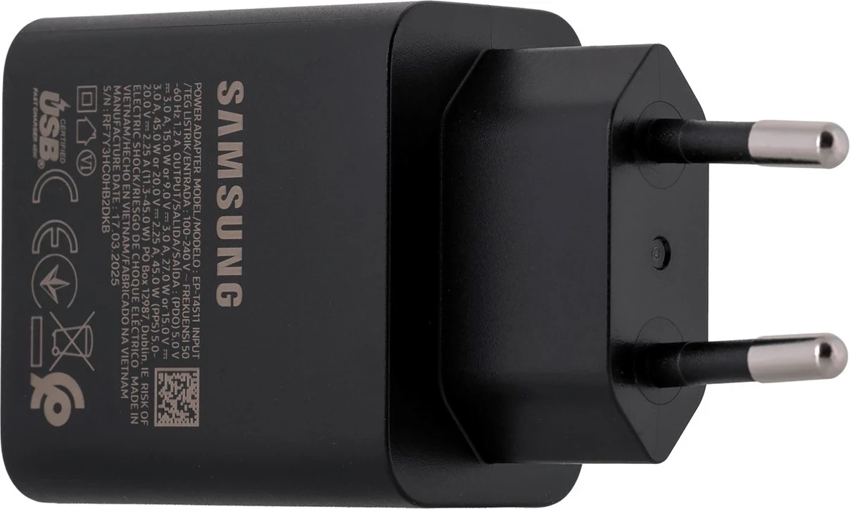 Karikues Samsung EP-T4511 për celular e tablet, 45W, USB Type-C, i zi