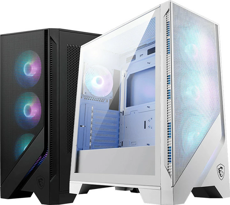 Kasë MSI MAG Forge 320R Airflow, Micro Tower, micro ATX/Mini-ITX, ARGB, e bardhë