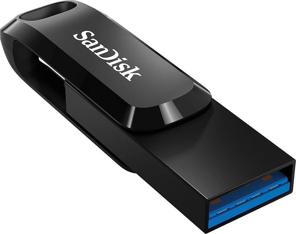 USB stick SanDisk Ultra Dual Drive Go, 2 TB, USB-A/USB-C, USB 3.2 Gen 1, 400 MB/s, i zi