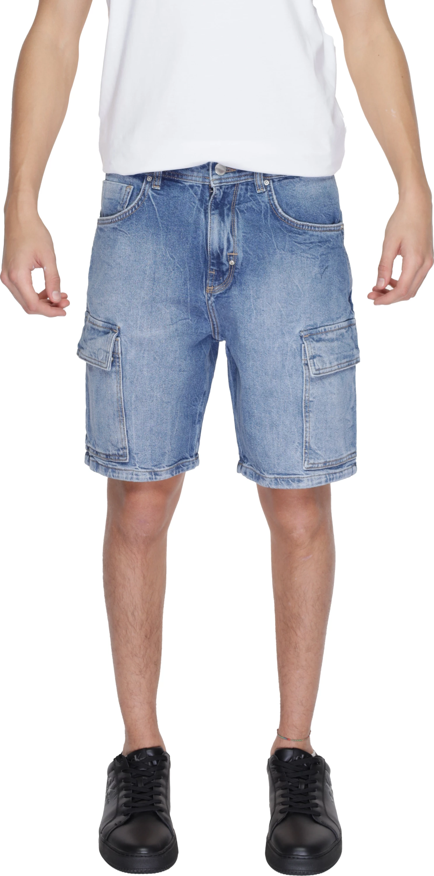 Shorce bermuda për meshkuj Antony Morato ADAM MMDS00078-FA750475, blu denim [Madhësia: W30]