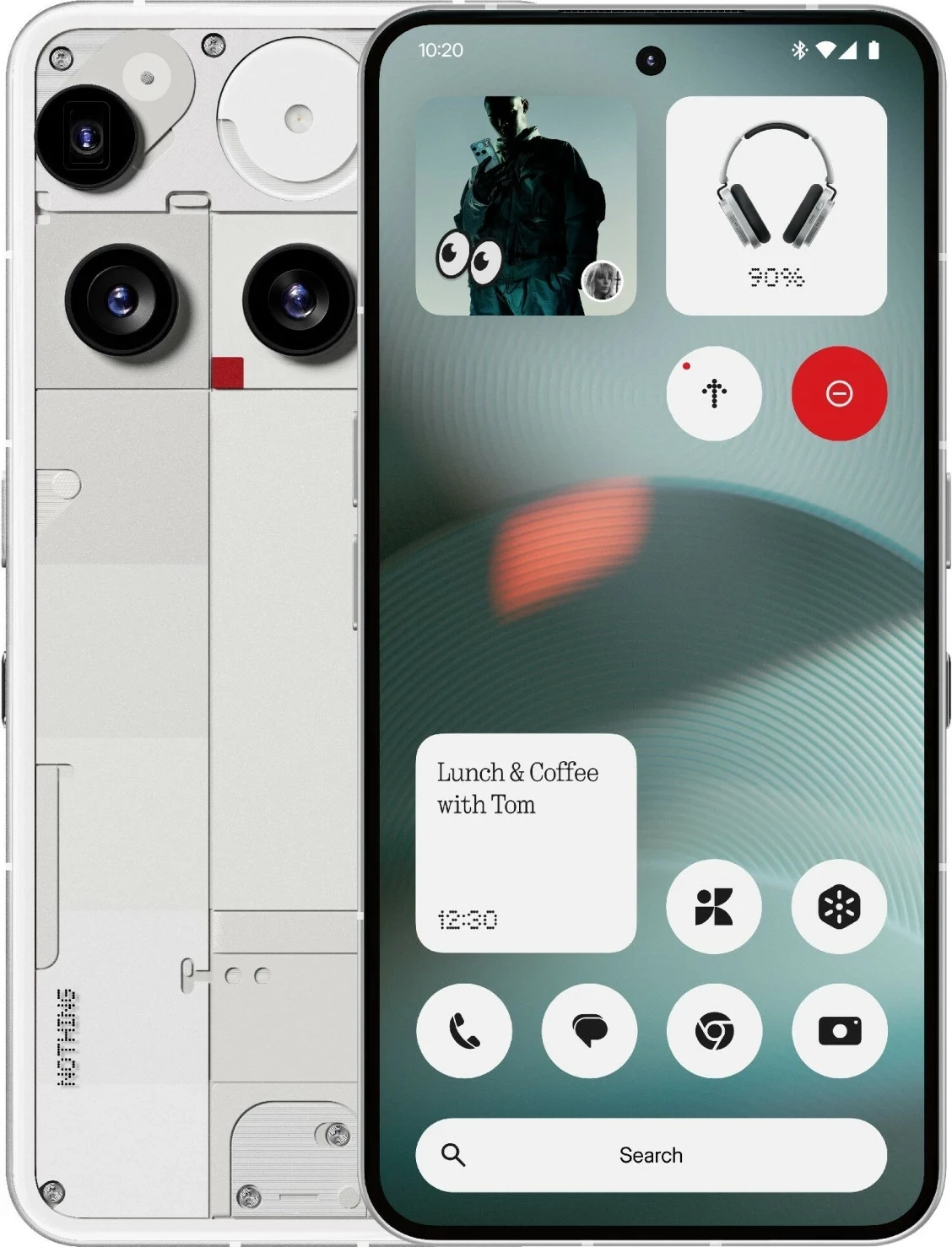 Celular Nothing Phone 3 5G, 16GB RAM, 512GB, bardhë