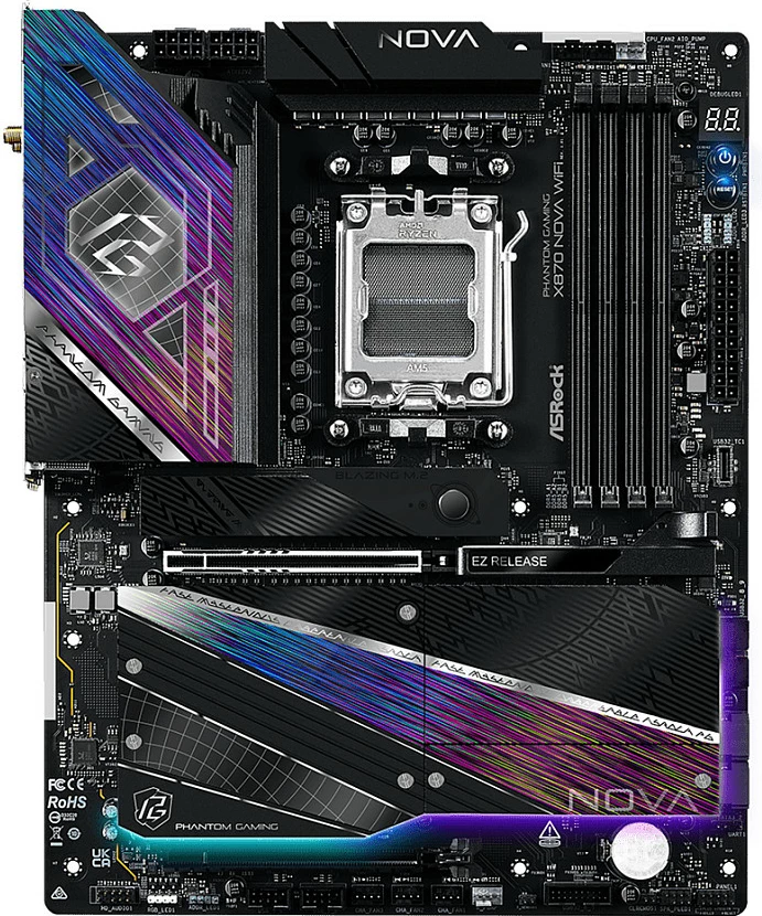 Pllakë amë ASRock X870 NOVA WiFi, Socket AM5, DDR5, ATX, e zezë