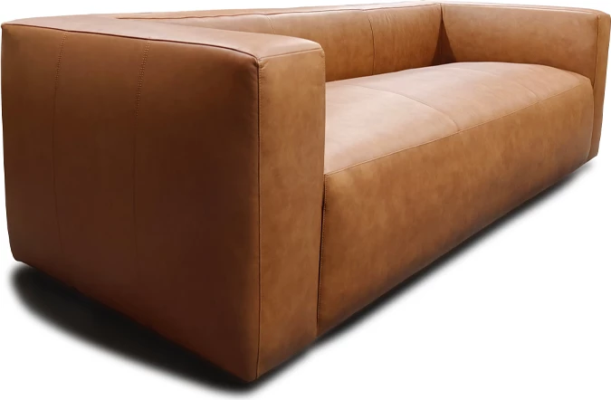 Kauç 3 vendësh, ngjyrë camel, 230x95x66cm