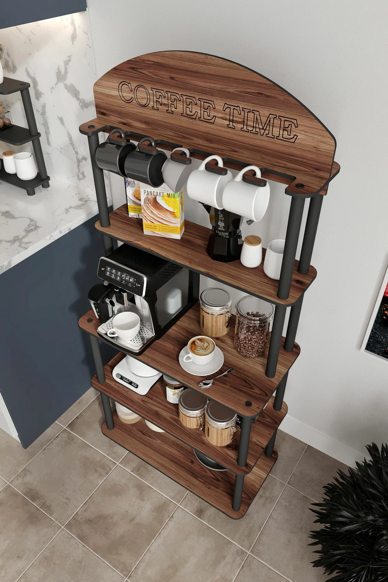 Stendë kafeje Skye Decor, ngjyrë arre, Time