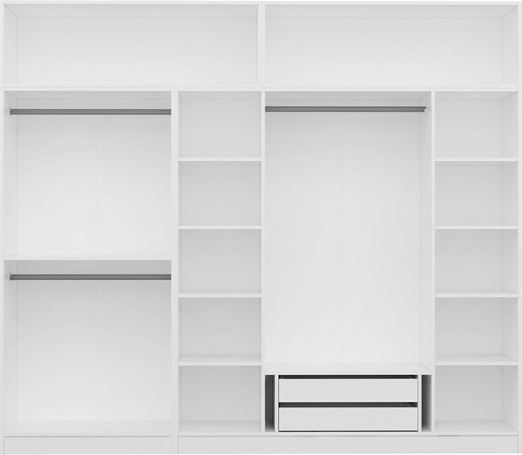 Dollap i bardhë me pasqyra, Skye Decor, Kale - 3944