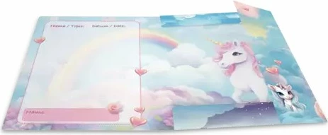 Dosje elastike HERMA Happy Unicorns, A4, karton, shumëngjyrëshe
