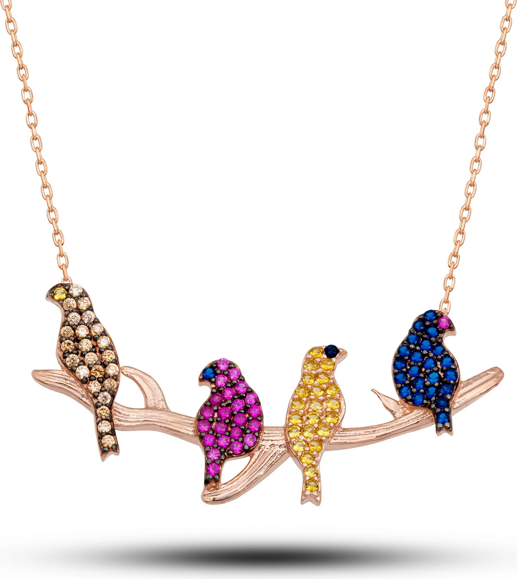 Qafore argjendi Jumeon, ngjyrë rozë e artë, blu navy, fuchsia, TRDYL679