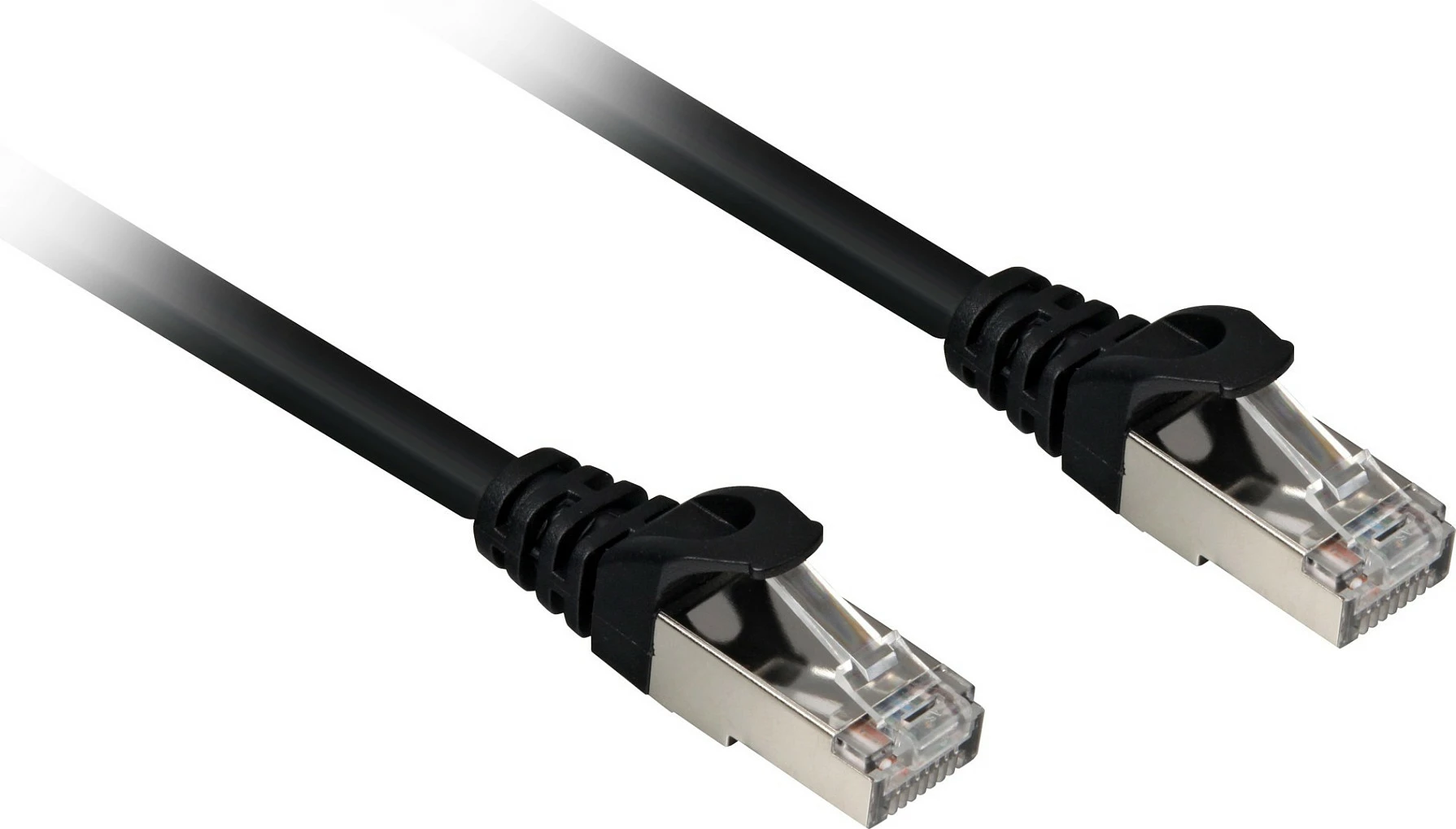 Kabllo rrjeti Sharkoon RJ45 Cat.6a S/FTP, 3 m, LSOH, e zezë