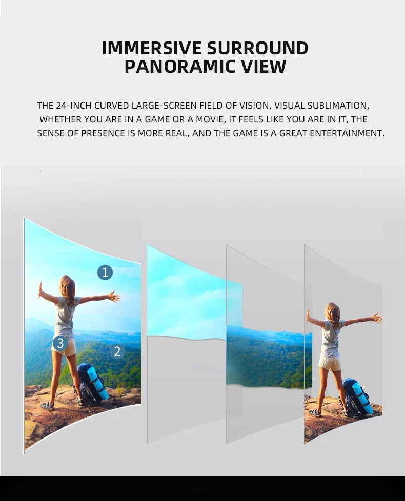 24 Inch Curved Monitor Gaming STARDOM ZP2475 75Hz