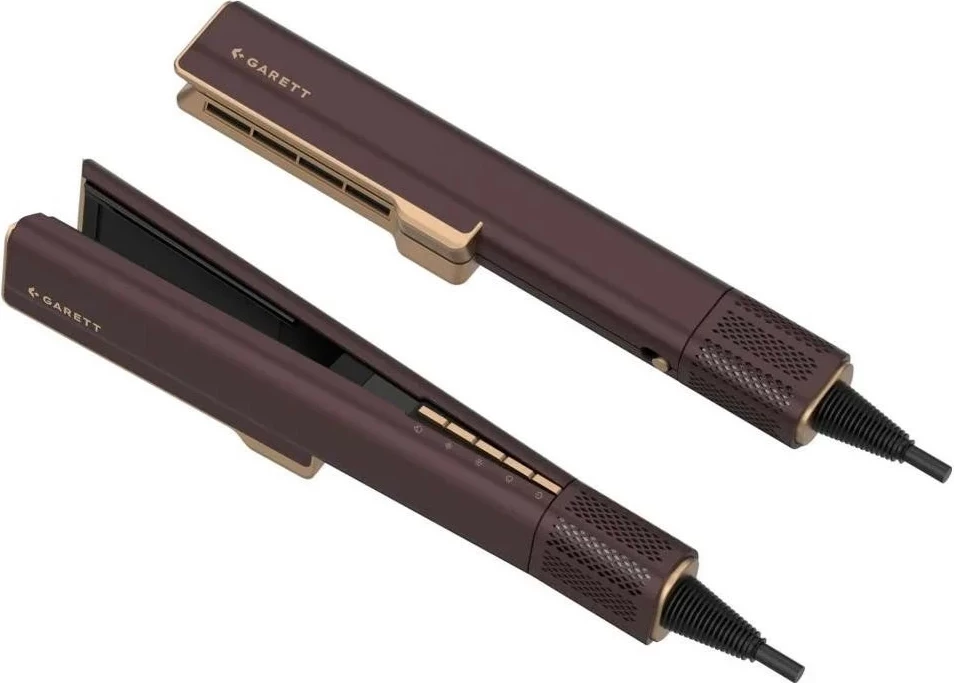 Drejtuese flokësh Garett Beauty AeroGlow, 1600W, ekran LCD, kafe