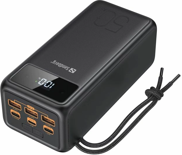 Powerbank Sandberg 420-75 USB-C PD 130W 50000mAh, e zezë, set me 2 kabllo
